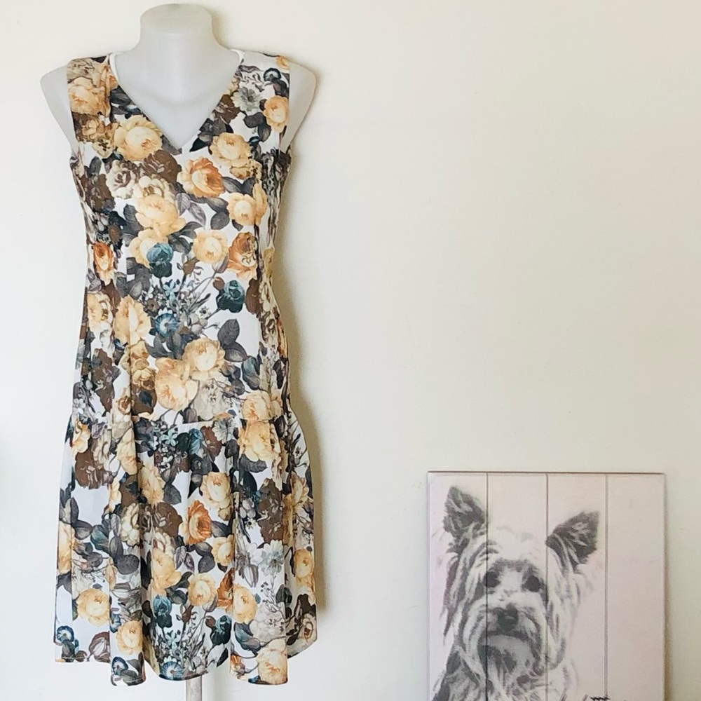 Relished Floral Flurries Drop waist Dress lowered!